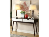 Mahogony And White Double Drawer Console Table - Homeroots - Flyclothing LLC