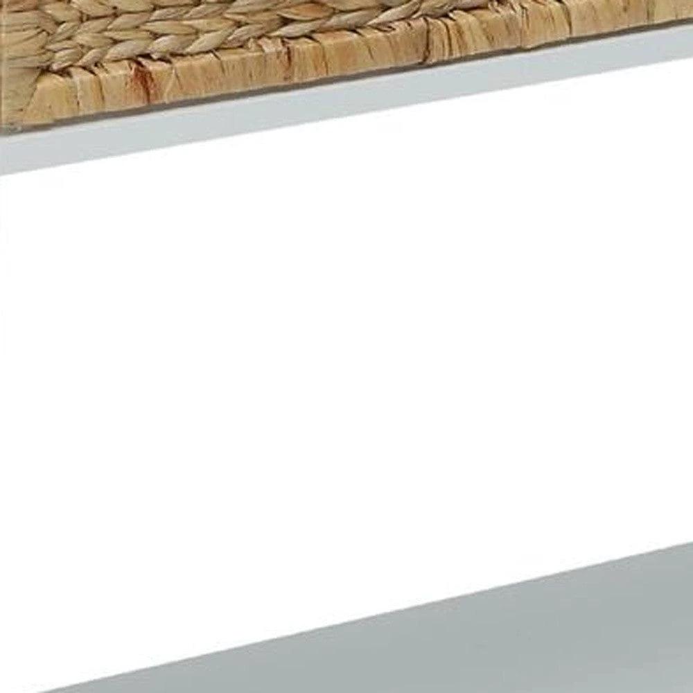 44" White Solid Wood Console Table And Drawers - Homeroots - Flyclothing LLC