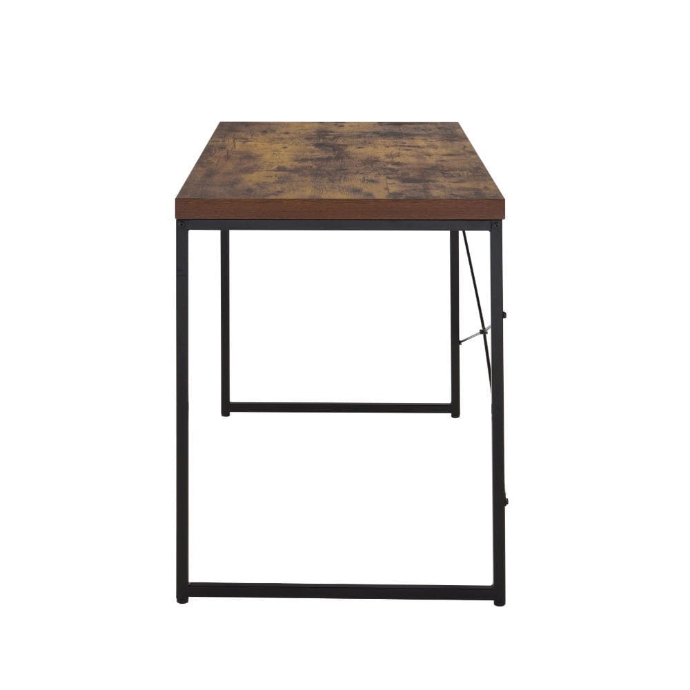 47" Brown and Black Computer Desk - Homeroots - Flyclothing LLC