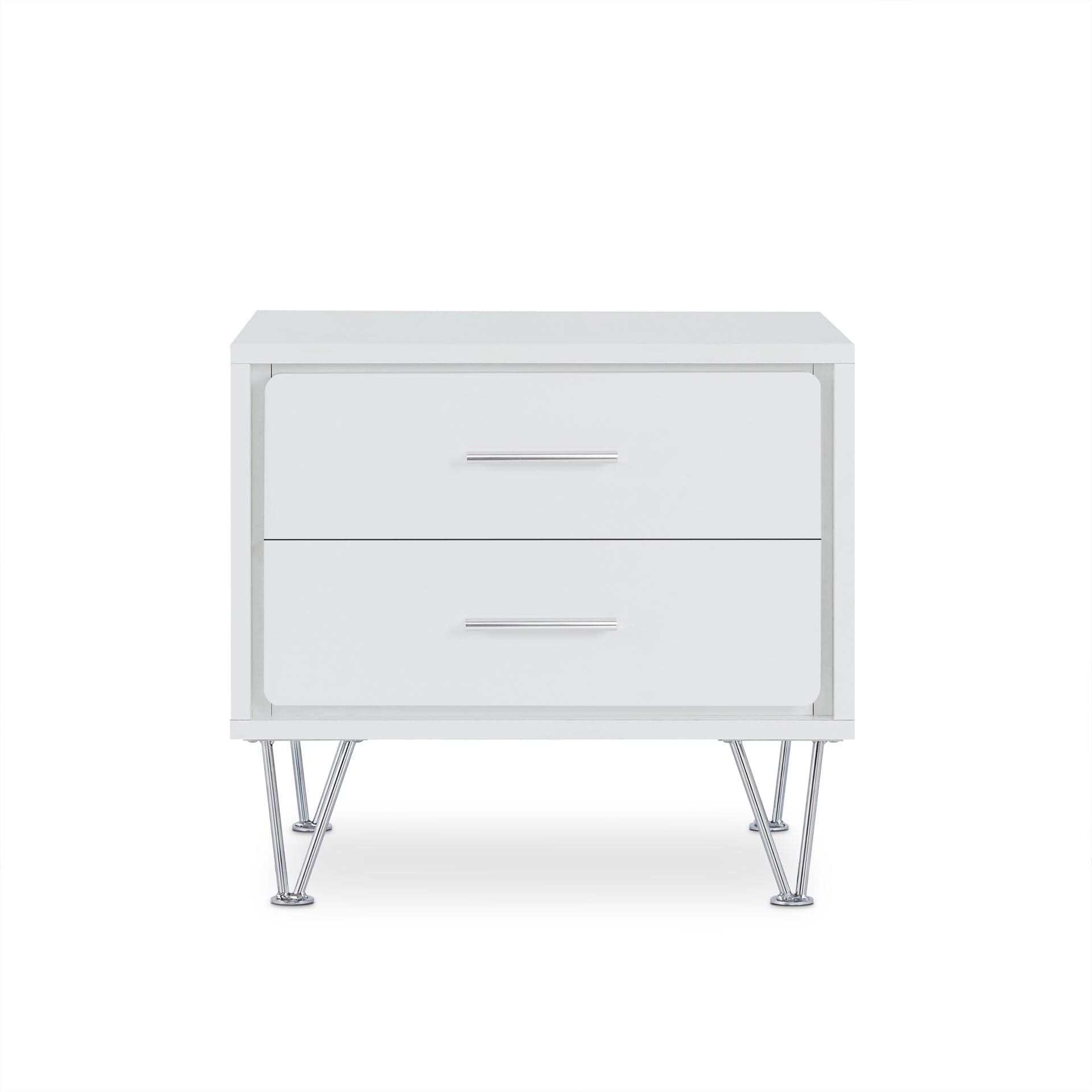 20" White Nightstand With Manufactured Wood Top - Homeroots