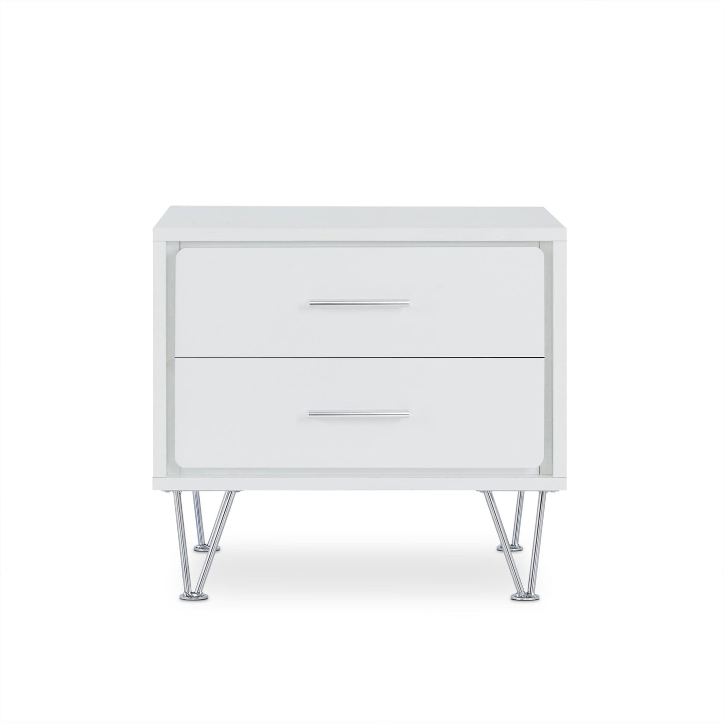 20" White Nightstand With Manufactured Wood Top - Homeroots - Flyclothing LLC