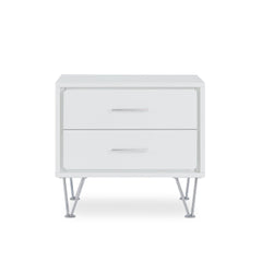 20" White Nightstand With Manufactured Wood Top - Homeroots