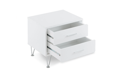 20" White Nightstand With Manufactured Wood Top - Homeroots