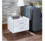 20" White Nightstand With Manufactured Wood Top - Homeroots - Flyclothing LLC