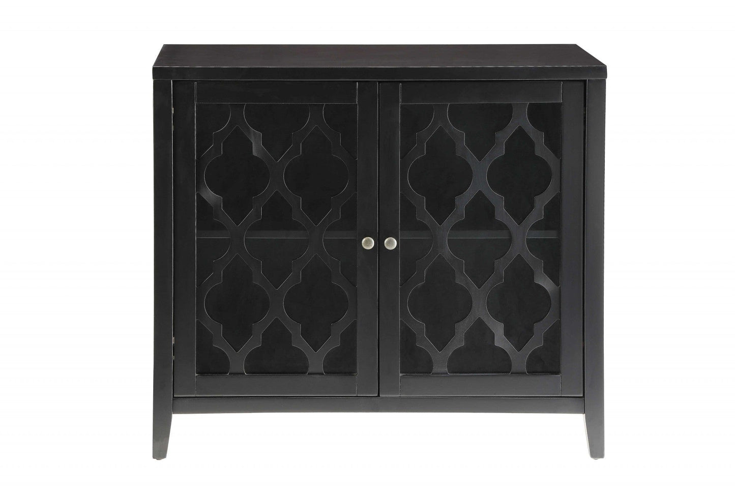 34" X 15.4" X 30" Black Mdf Cabinet - Homeroots - Flyclothing LLC