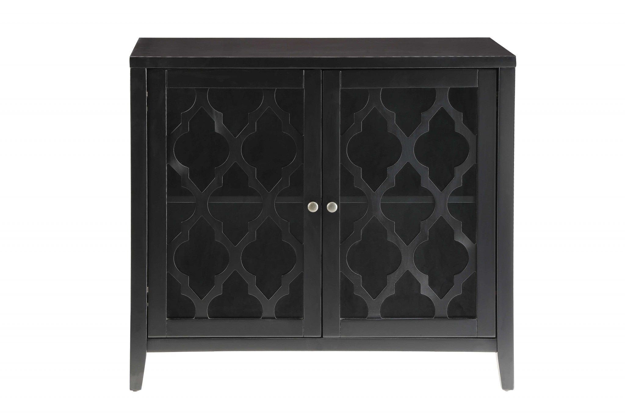34" X 15.4" X 30" Black Mdf Cabinet - Homeroots - Flyclothing LLC