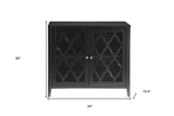 34" X 15.4" X 30" Black Mdf Cabinet - Homeroots - Flyclothing LLC
