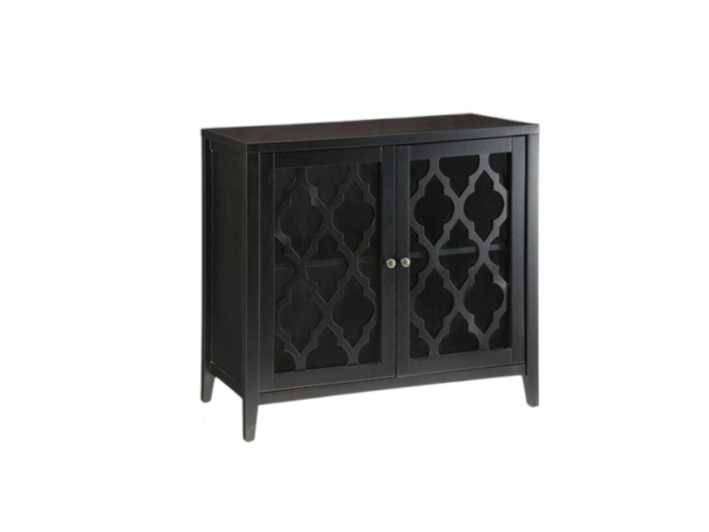 34" X 15.4" X 30" Black Mdf Cabinet - Homeroots - Flyclothing LLC
