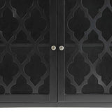 34" X 15.4" X 30" Black Mdf Cabinet - Homeroots - Flyclothing LLC