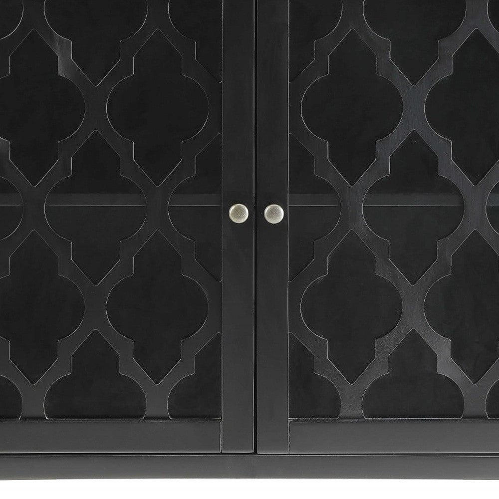 34" X 15.4" X 30" Black Mdf Cabinet - Homeroots - Flyclothing LLC
