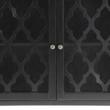 34" X 15.4" X 30" Black Mdf Cabinet - Homeroots