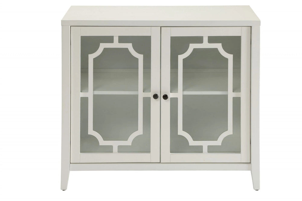 34" X 15.4" X 30" White Mdf Cabinet - Homeroots