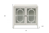 34" X 15.4" X 30" White Mdf Cabinet - Homeroots - Flyclothing LLC
