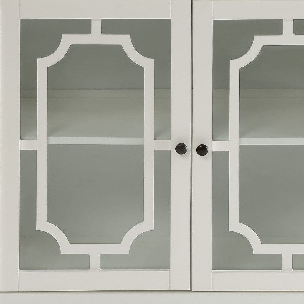 34" X 15.4" X 30" White Mdf Cabinet - Homeroots - Flyclothing LLC