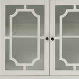 34" X 15.4" X 30" White Mdf Cabinet - Homeroots