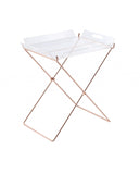 Modern Clear Acrylic Copper Tray Table - Homeroots