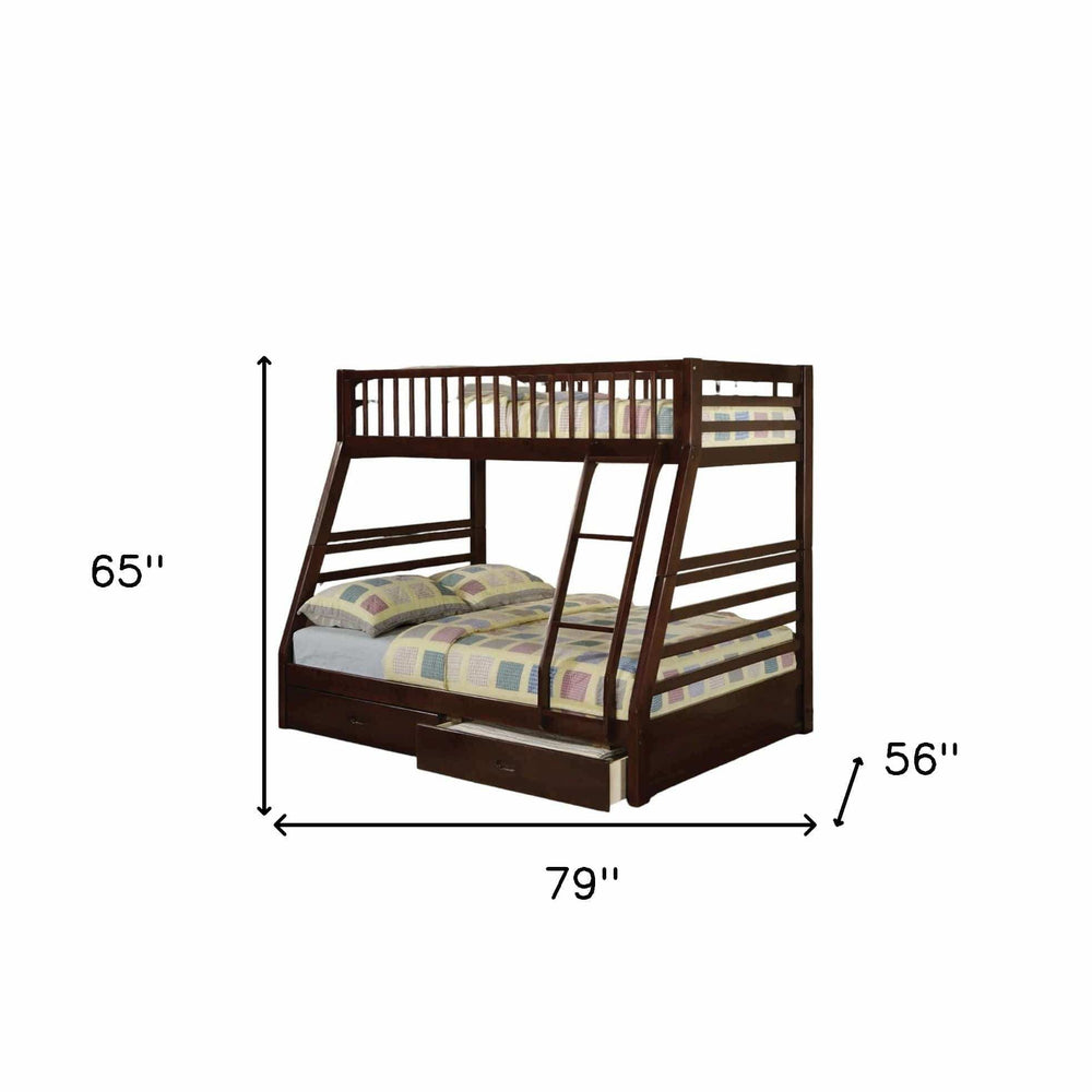 Espresso Full Transitional Bunk Bed - Homeroots - Flyclothing LLC