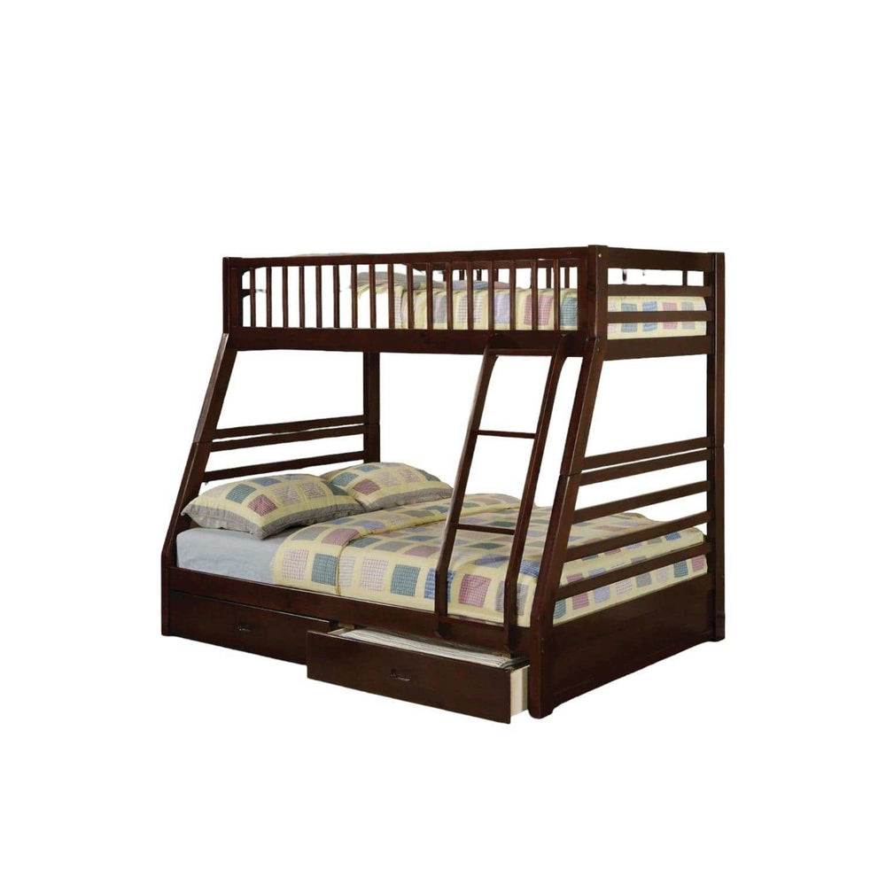 Espresso Full Transitional Bunk Bed - Homeroots - Flyclothing LLC