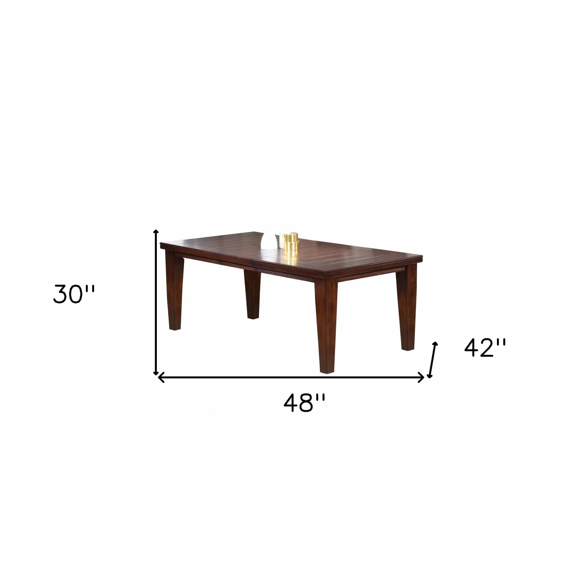 48" Dark Brown Dining Table - Homeroots - Flyclothing LLC