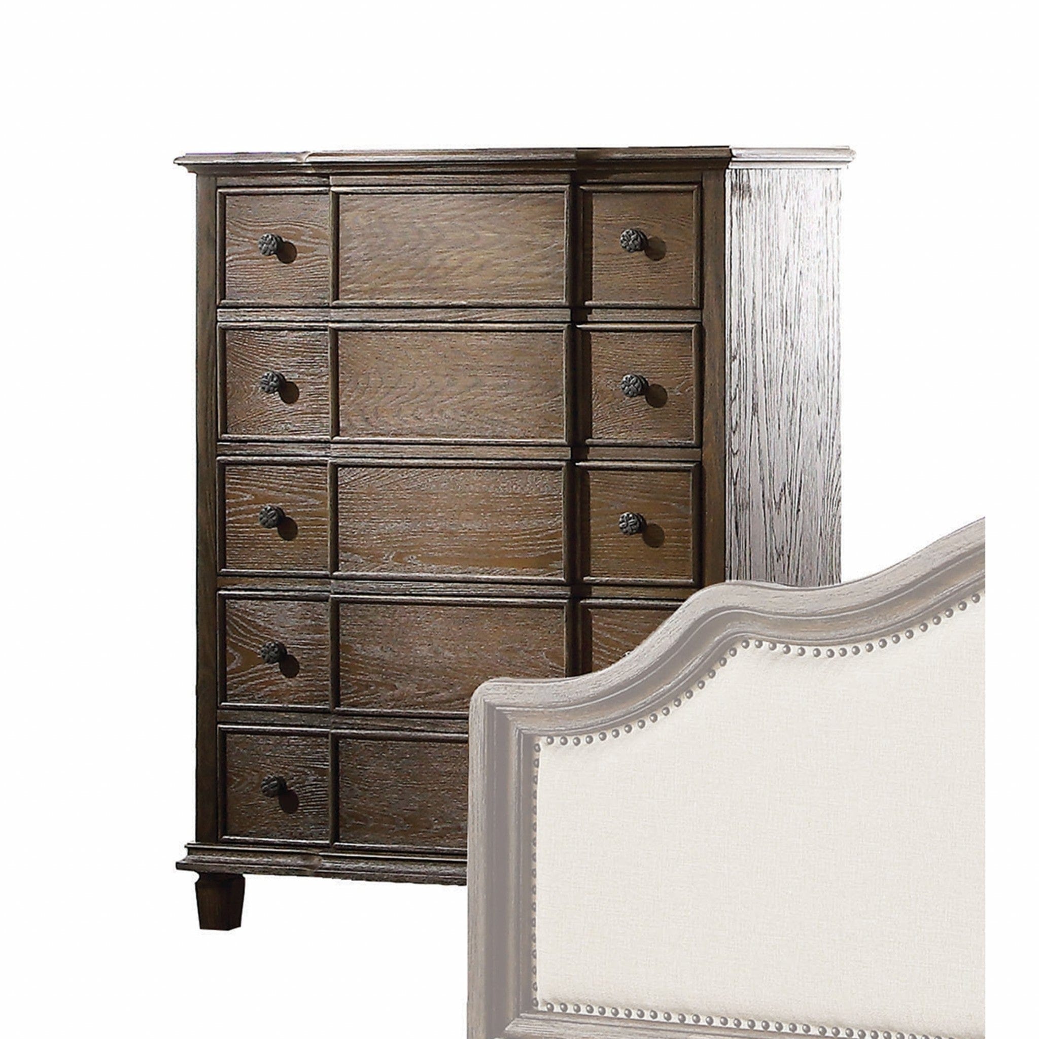 40" Brown Solid Wood - Homeroots - Flyclothing LLC