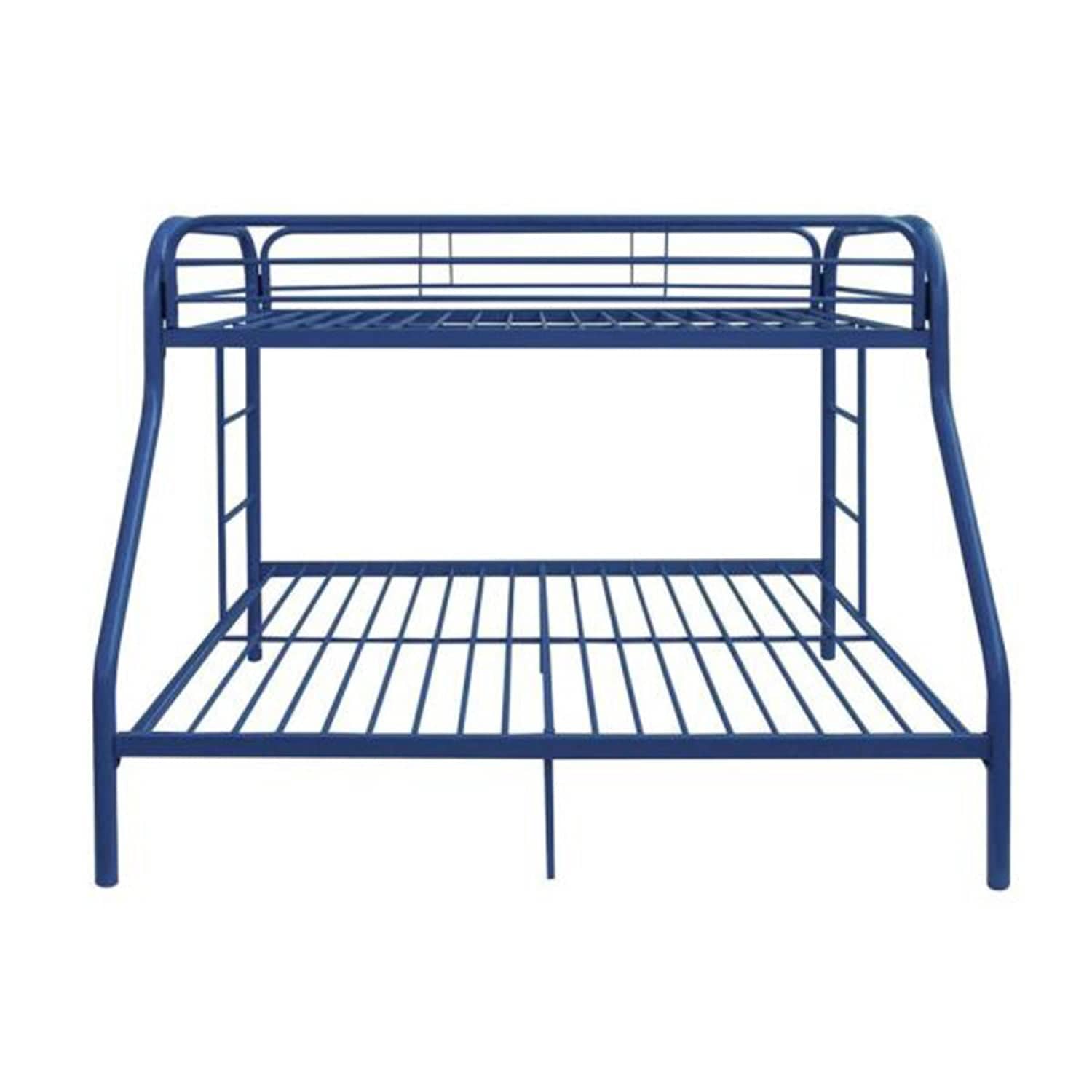 78" X 54" X 60" Twin Over Full Blue Metal Tube Bunk Bed - Homeroots