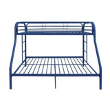 78" X 54" X 60" Twin Over Full Blue Metal Tube Bunk Bed - Homeroots