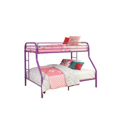 78" X 54" X 60" Twin Over Full Purple Metal Tube Bunk Bed - Homeroots