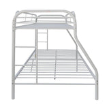 White Twin Over Full Contemporary Metal Bunk Bed - Homeroots