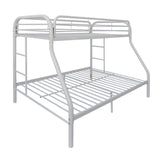 White Twin Over Full Contemporary Metal Bunk Bed - Homeroots