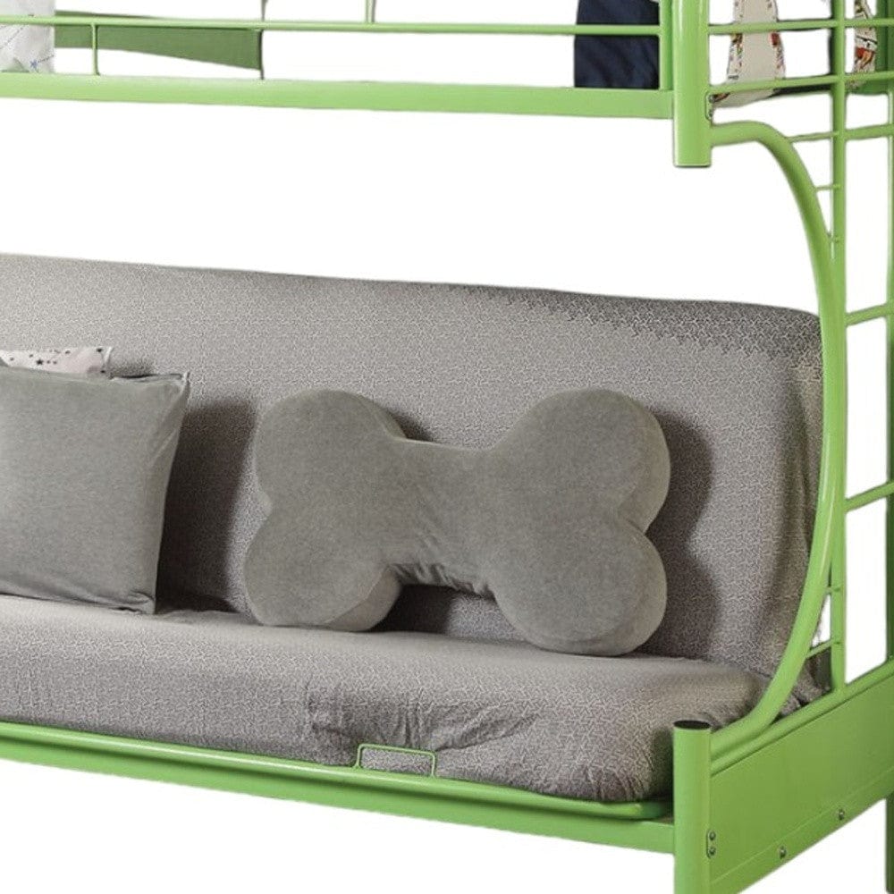 78" X 41" X 65" Twin Over Full Green Metal Tube Futon Bunk Bed - Homeroots