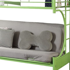 78" X 41" X 65" Twin Over Full Green Metal Tube Futon Bunk Bed - Homeroots