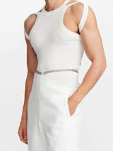 Men's Full Size Cutout Round Neck Tank Plus Size - Trendsi - Flyclothing LLC