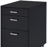 18" Black Standard Accent Cabinet With Three Drawers - Homeroots
