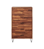 32" Brown Five Drawer Dresser - Homeroots