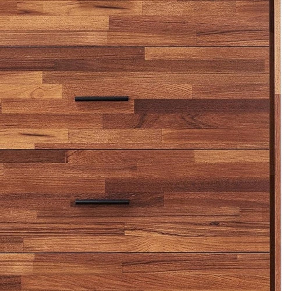 32" Brown Five Drawer Dresser - Homeroots