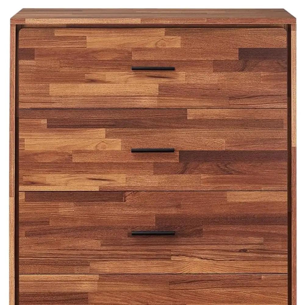 32" Brown Five Drawer Dresser - Homeroots