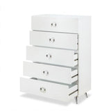 32" White Five Drawer Standard Chest - Homeroots