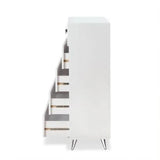 32" White Five Drawer Standard Chest - Homeroots