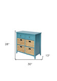 Pop Of Color Teal Accent Chest With Storage - Homeroots