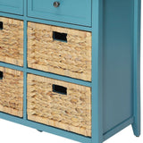 Pop Of Color Teal Accent Chest With Storage - Homeroots
