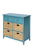 Pop Of Color Teal Accent Chest With Storage - Homeroots