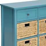 Pop Of Color Teal Accent Chest With Storage - Homeroots