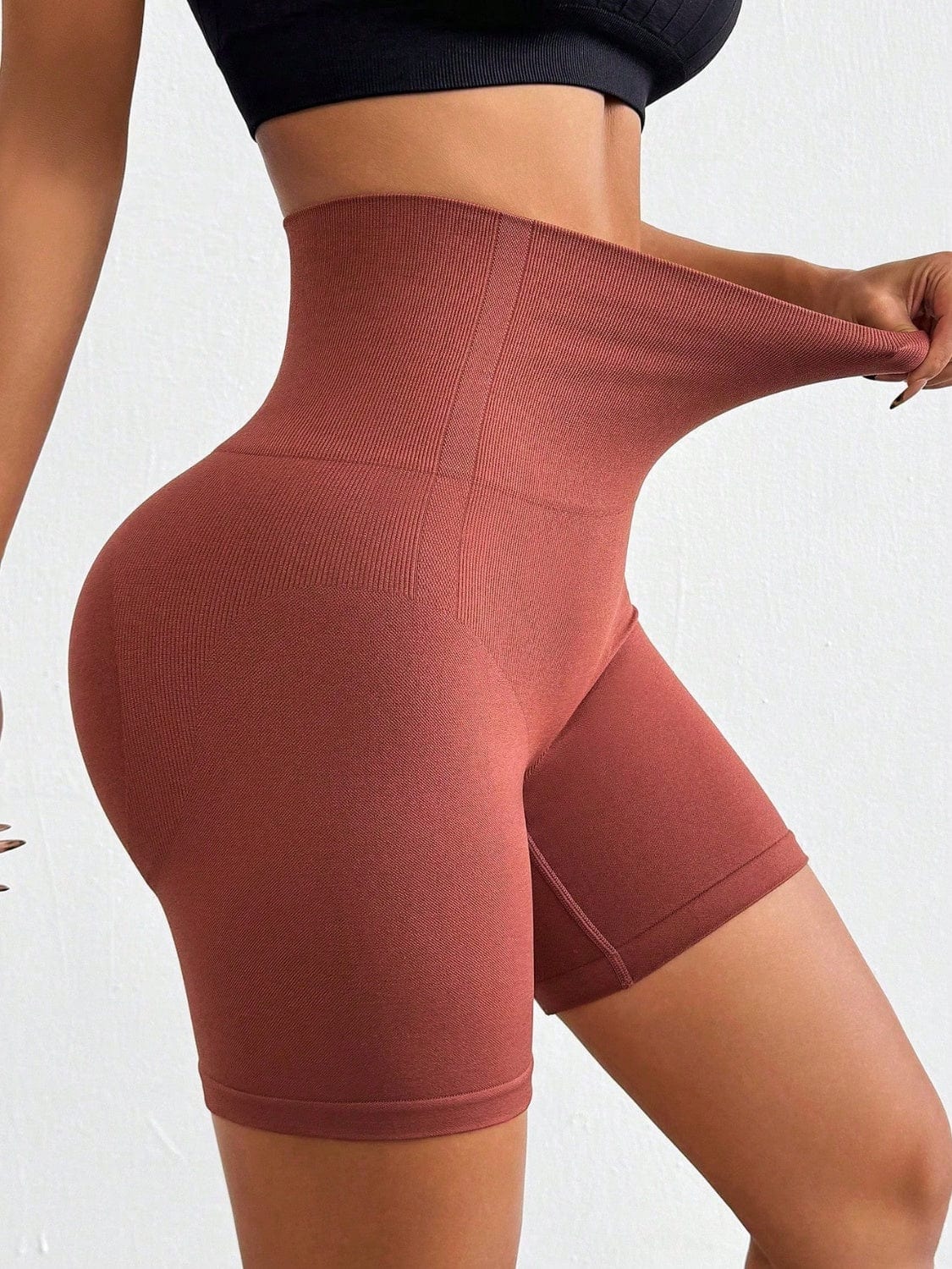 Seamless High Waist Active Shorts - Trendsi
