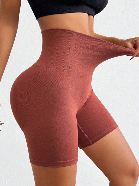 Seamless High Waist Active Shorts - Trendsi