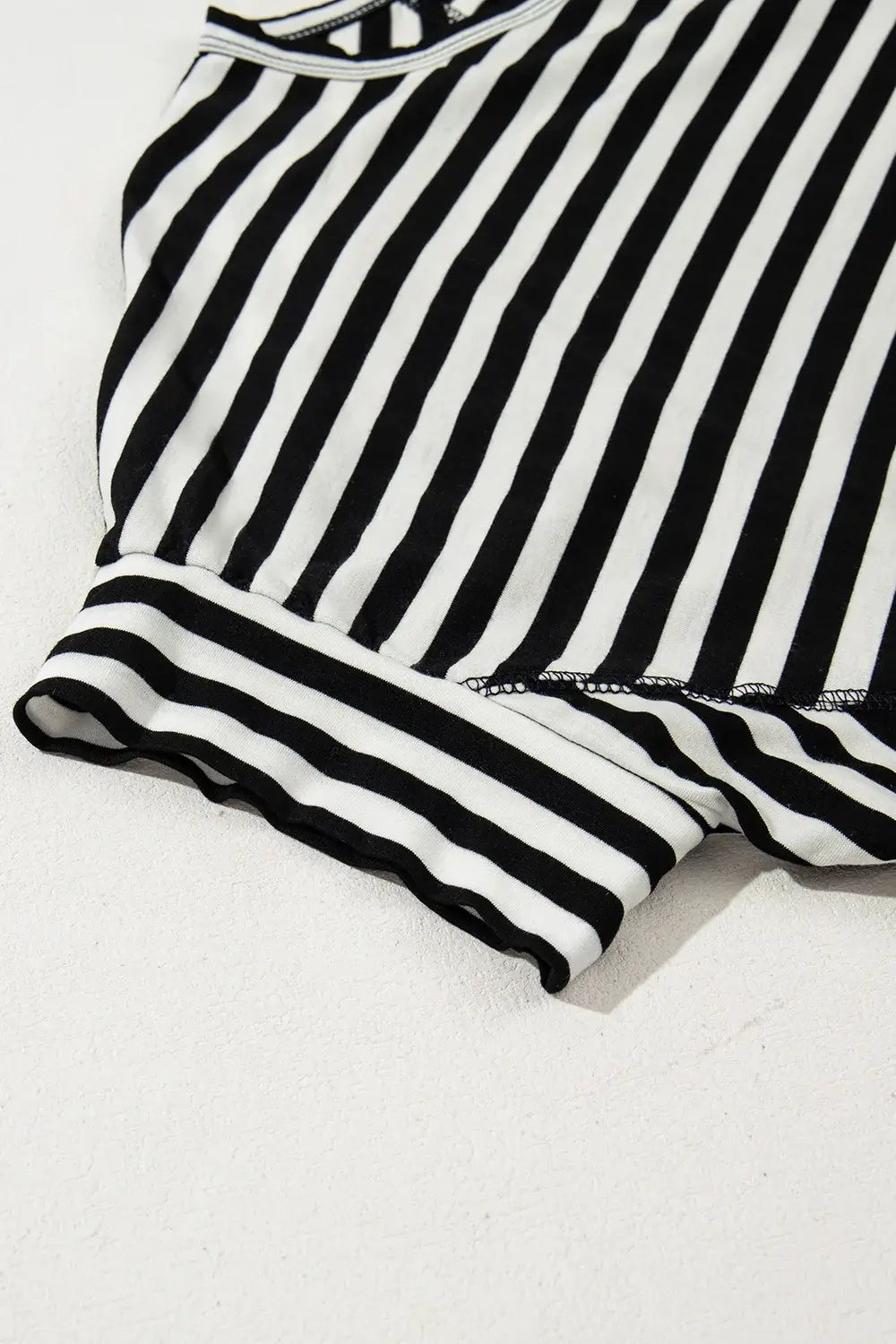 Stripe Batwing Sleeve Round Neck Oversized Top - Trendsi - Flyclothing LLC