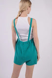 VERY J Sleeveless Double Gauze Overalls with Pockets - Trendsi