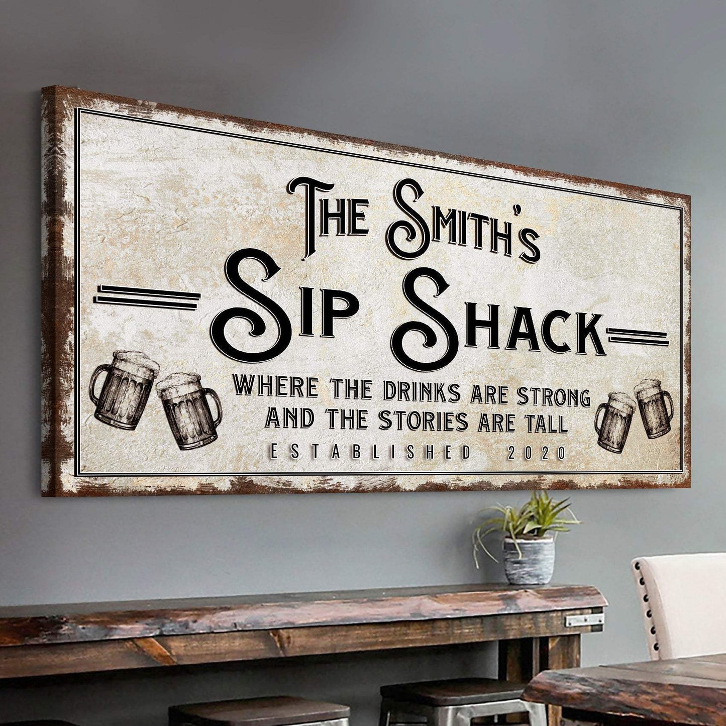 Family Sip Shack Bar Sign - Tailored Canvases - Flyclothing LLC