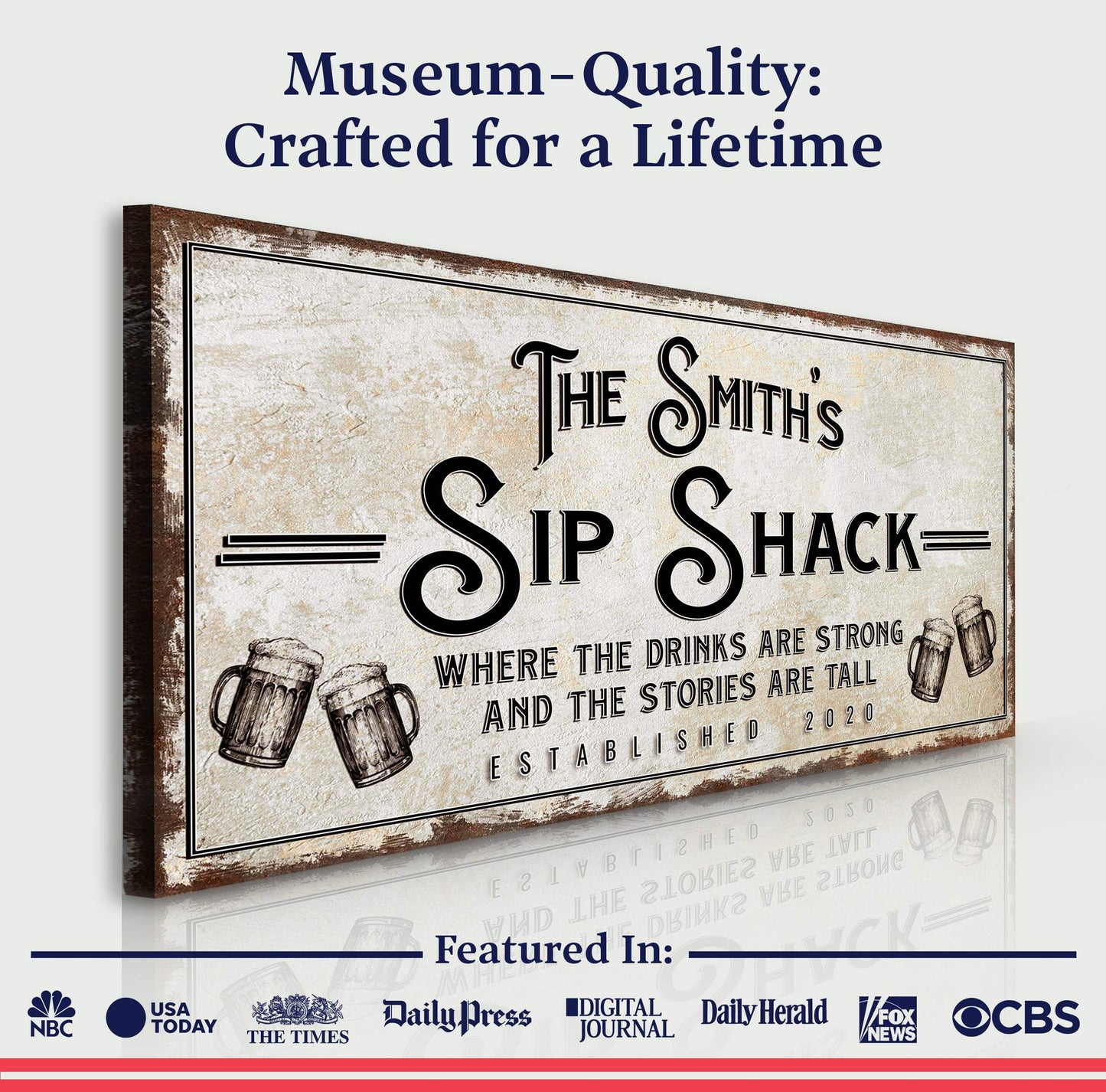 Family Sip Shack Bar Sign - Tailored Canvases - Flyclothing LLC