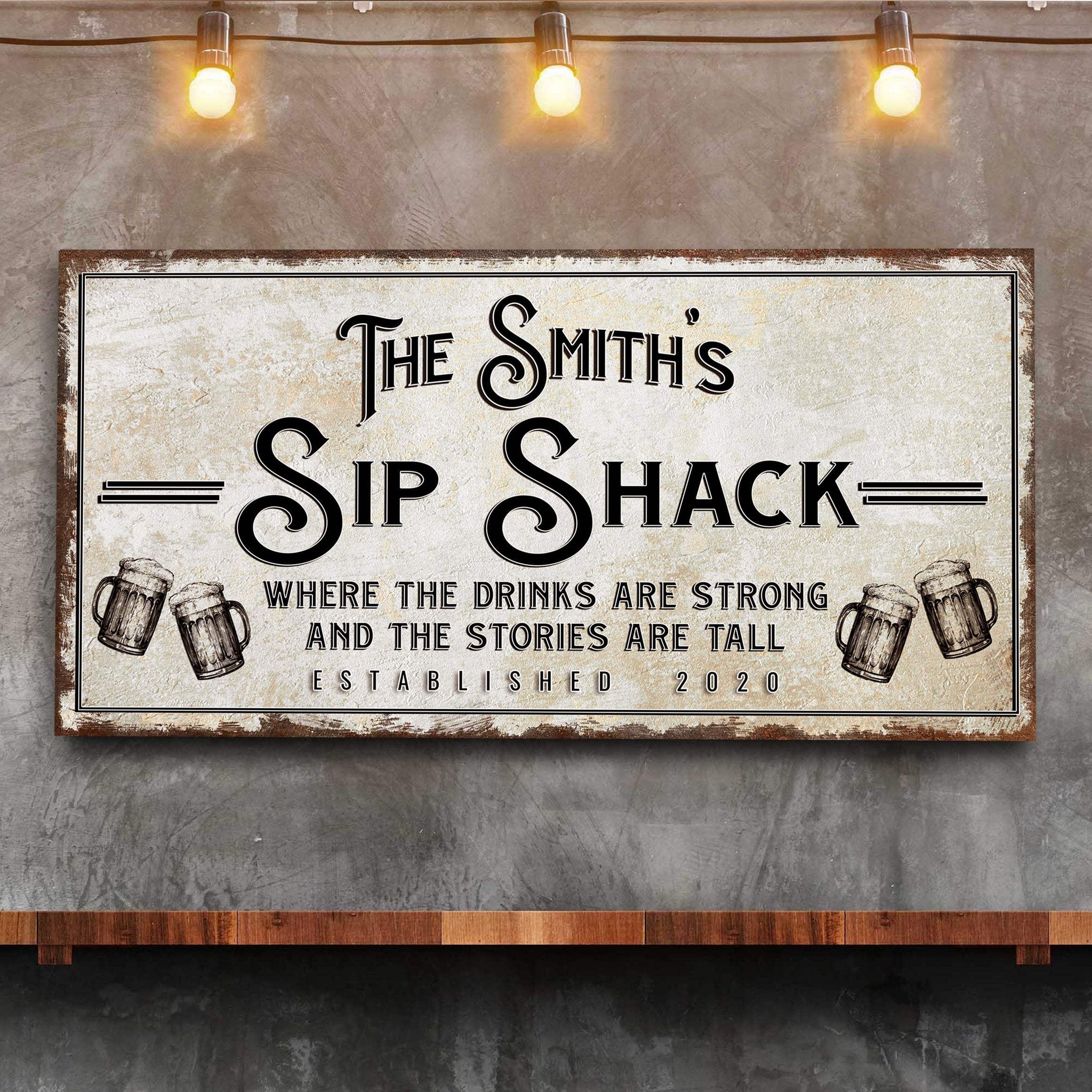 Family Sip Shack Bar Sign - Tailored Canvases - Flyclothing LLC