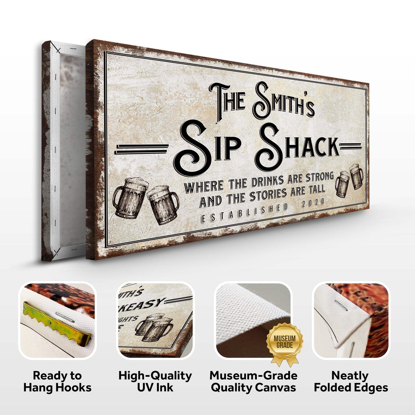 Family Sip Shack Bar Sign - Tailored Canvases - Flyclothing LLC